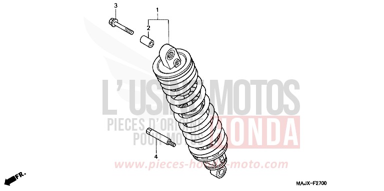 REAR CUSHION for Pan-European ABS MIDDY BLUE METTALIC (B162) from 2000